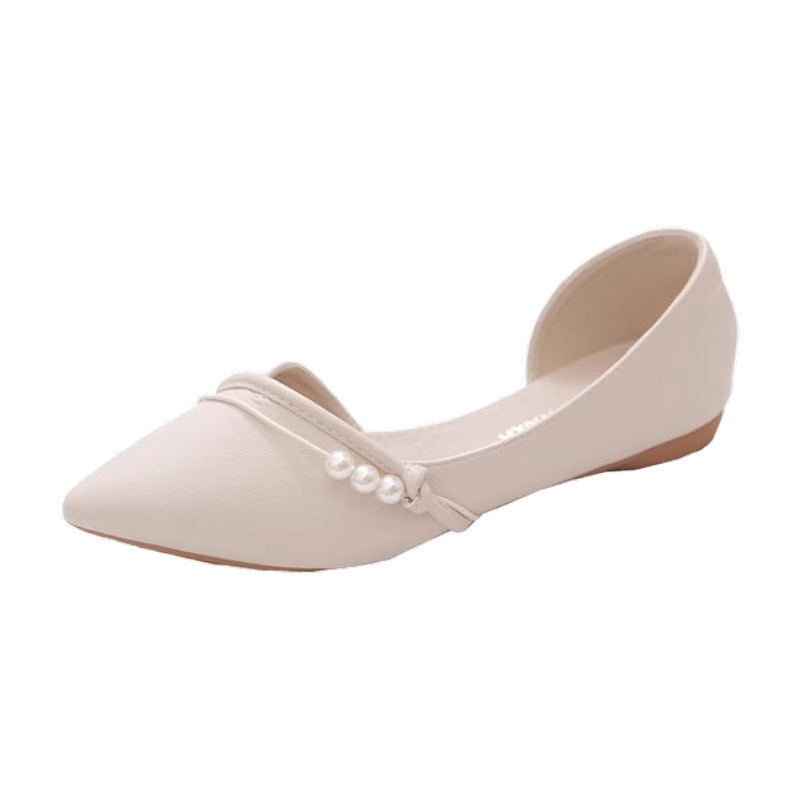 Dame elegante Ballerinas med moderne perlepynt Stilla