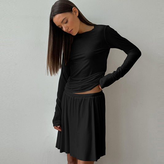 Dame elegant kjole med ærmeløs top og flydende skirt Stilla