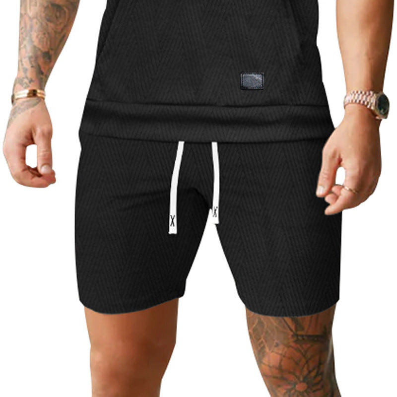 Herrer behagelige sportsshorts med elastisk talje og sidetaske Stilla