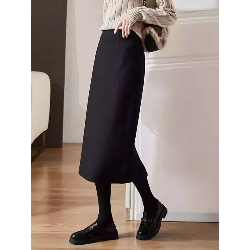 Dame elegant blyantskørter med fint struktureret materiale og høj talje Stilla