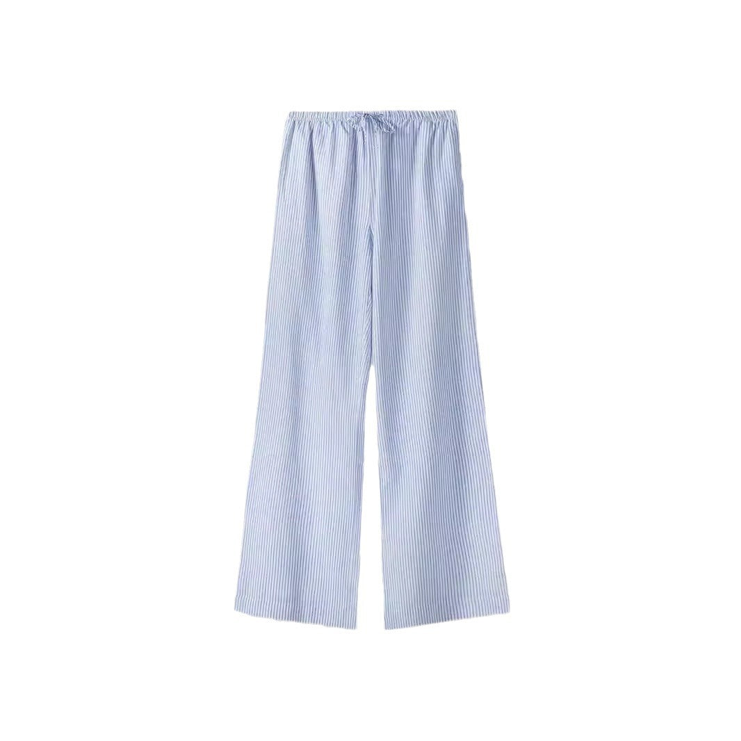 Dame afslappede sommerbukser med sidelommer og elastisk linning Stilla