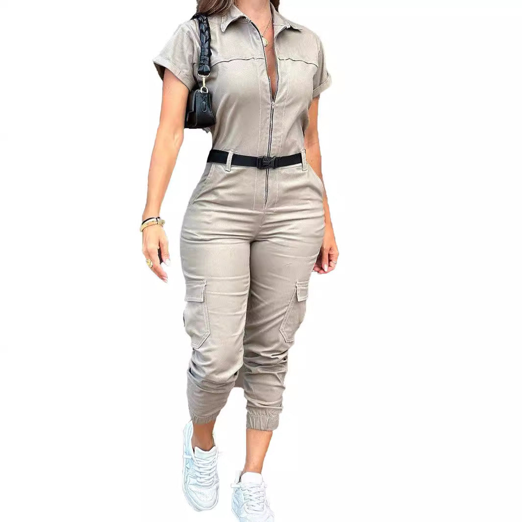 Dame cargo-jumpsuit med figursyet snit Stilla