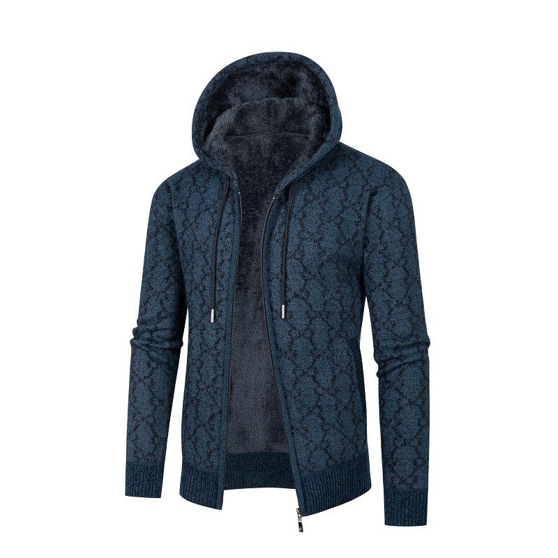 Herrer Stylish Fleece-futter Zip Hoodie Stilla