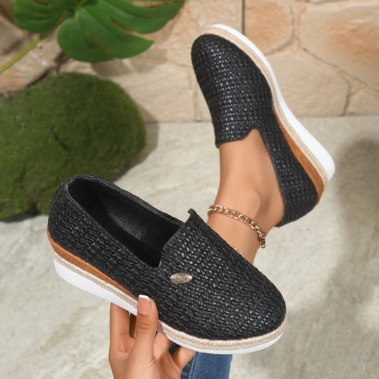 Dame afslappede slippers med platform og struktureret overflade Stilla