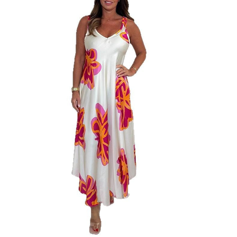 Dame Elegant Floral Maxi Kjole Stilla