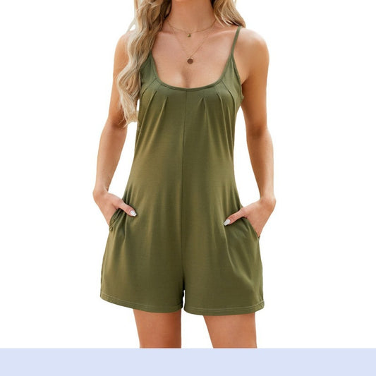 Dame jumpsuit med justerbare stropper og lommer Stilla