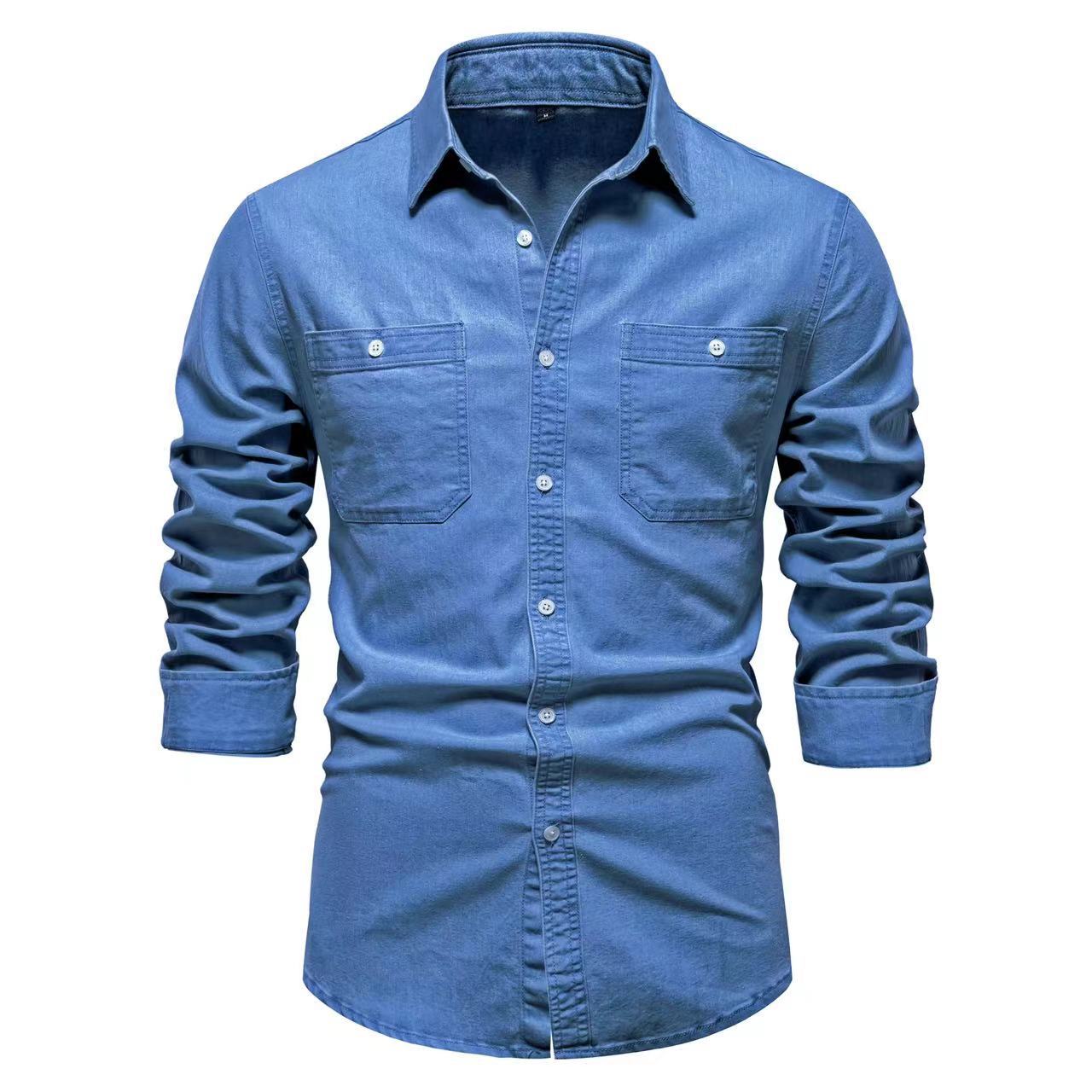Herre Denim Skjorte Stilla