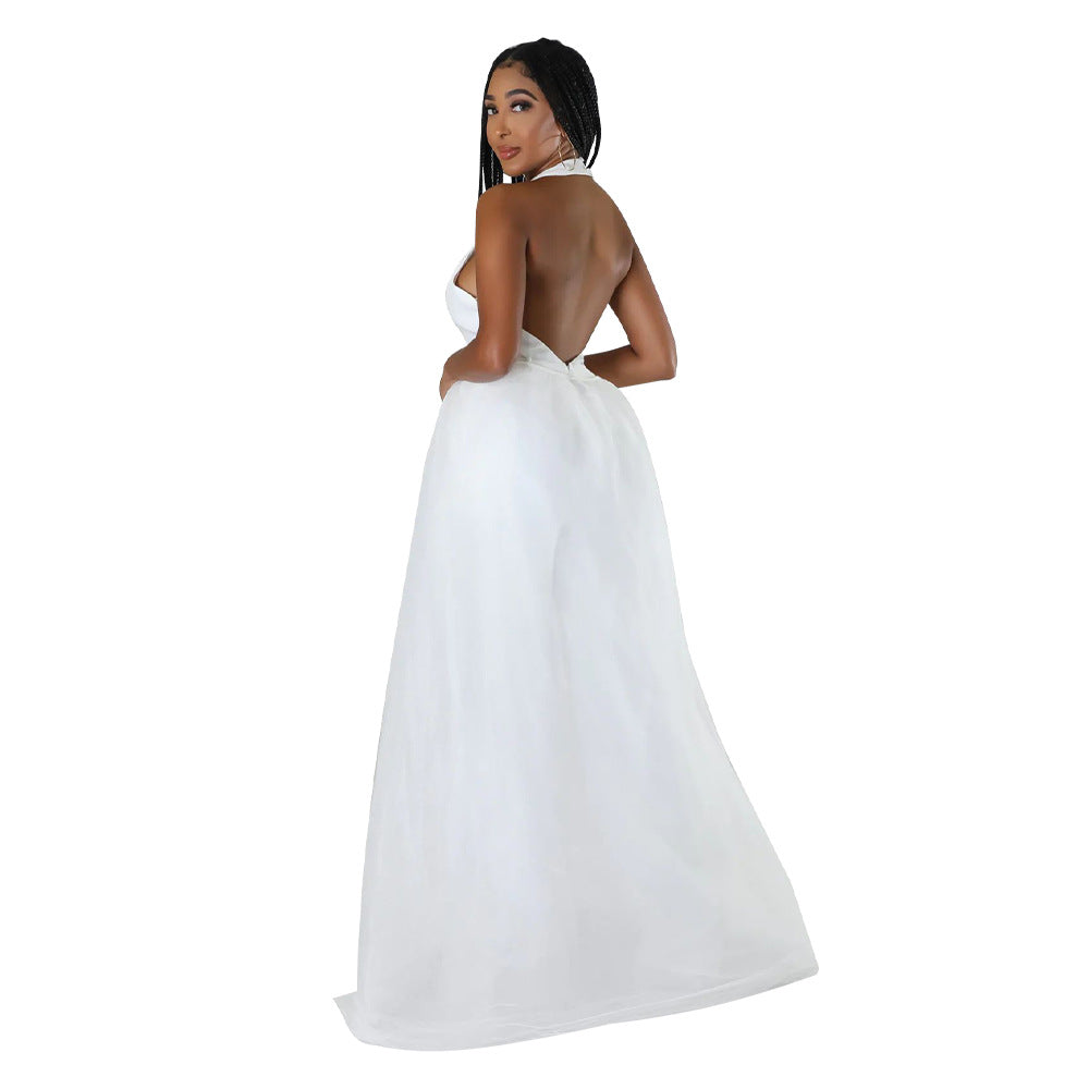 Dame Jumpsuit med elegant indpakningsoverdel og højhalset design Stilla