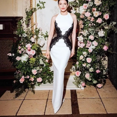 Dame Elegant brudekjole med gennemsigtige spids-detaljer og tætsiddende snit Stilla