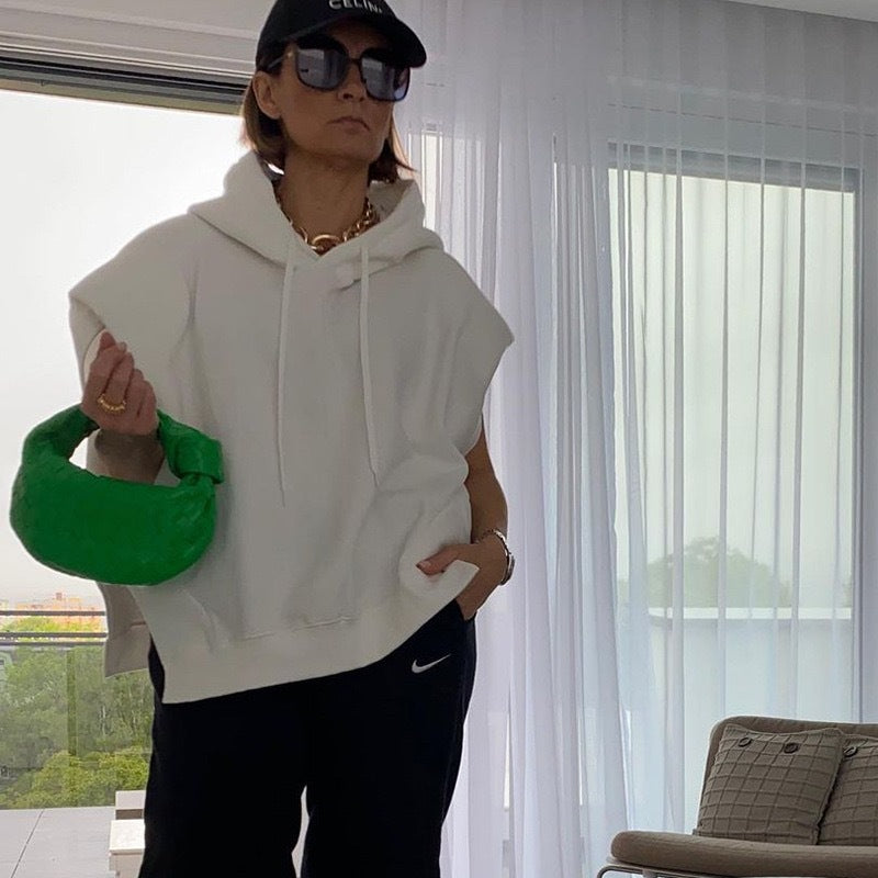 Dame afslappet hættetrøje med løs pasform og raglanærmer Stilla