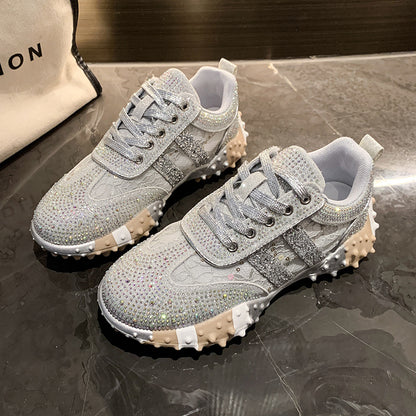 Dame sneakers med funklende stras og moderne design Stilla