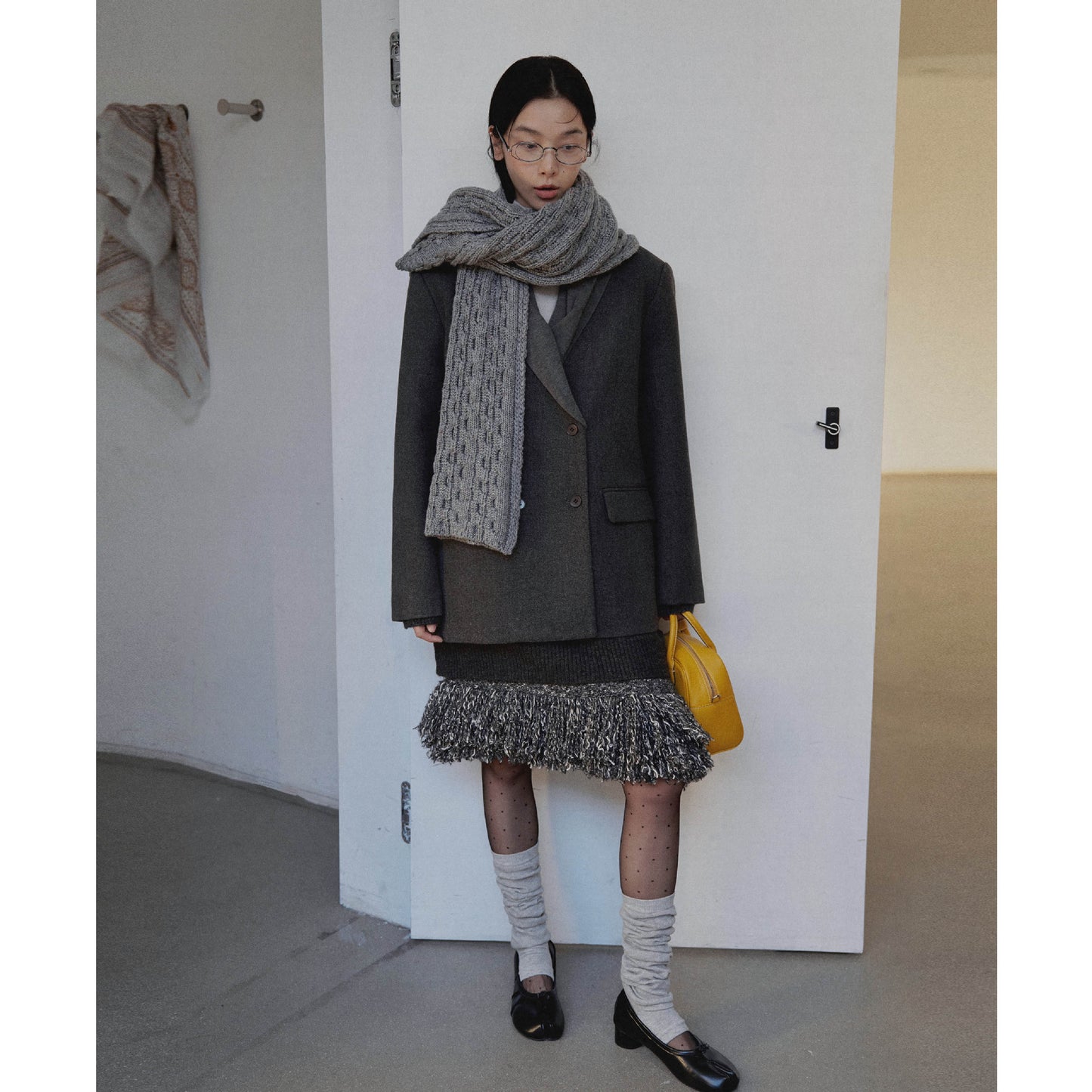 Dame afslappet oversized blazer med struktureret materiale og praktiske lommer Stilla