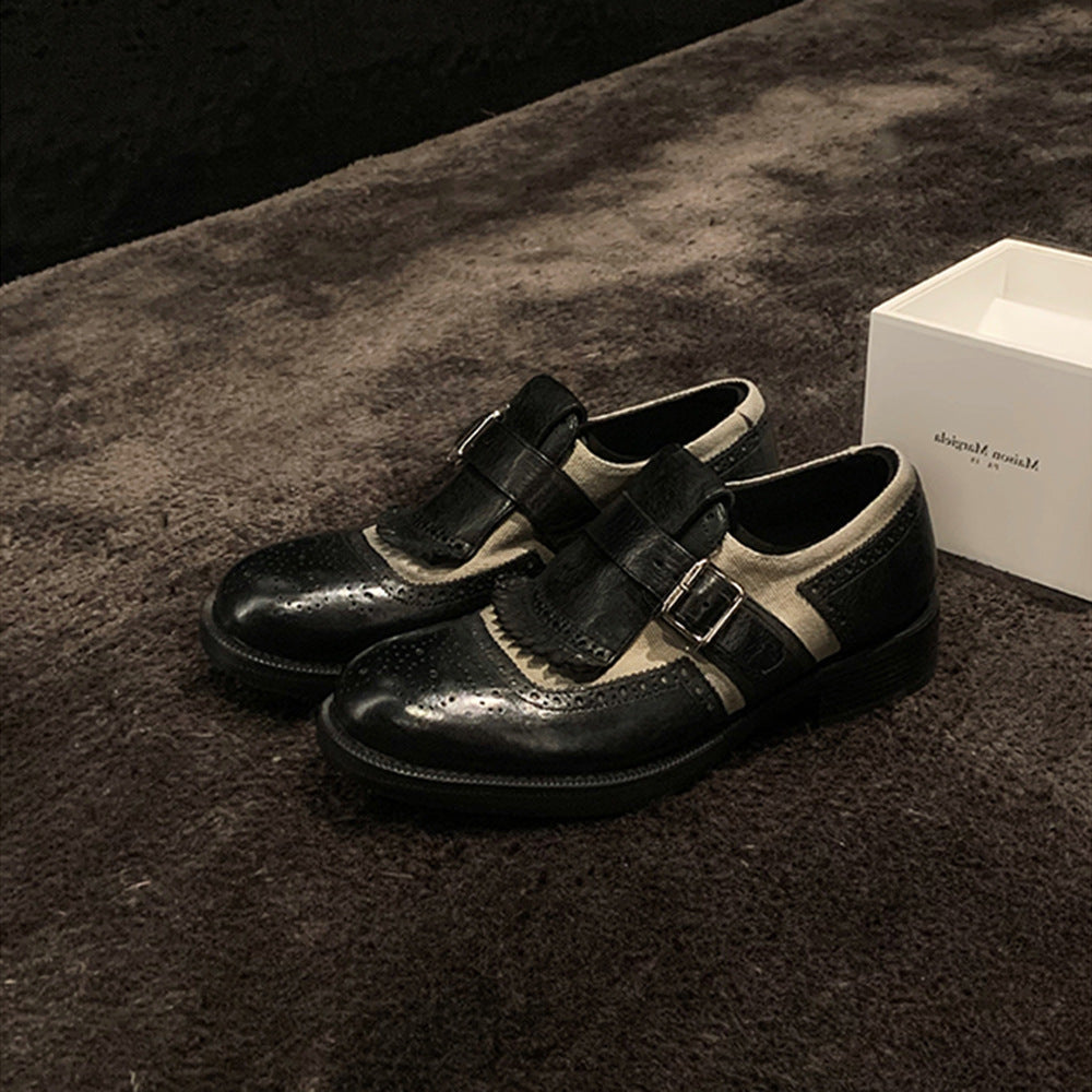 Femme Chic Brogue Stil Mary Jane Sko Stilla