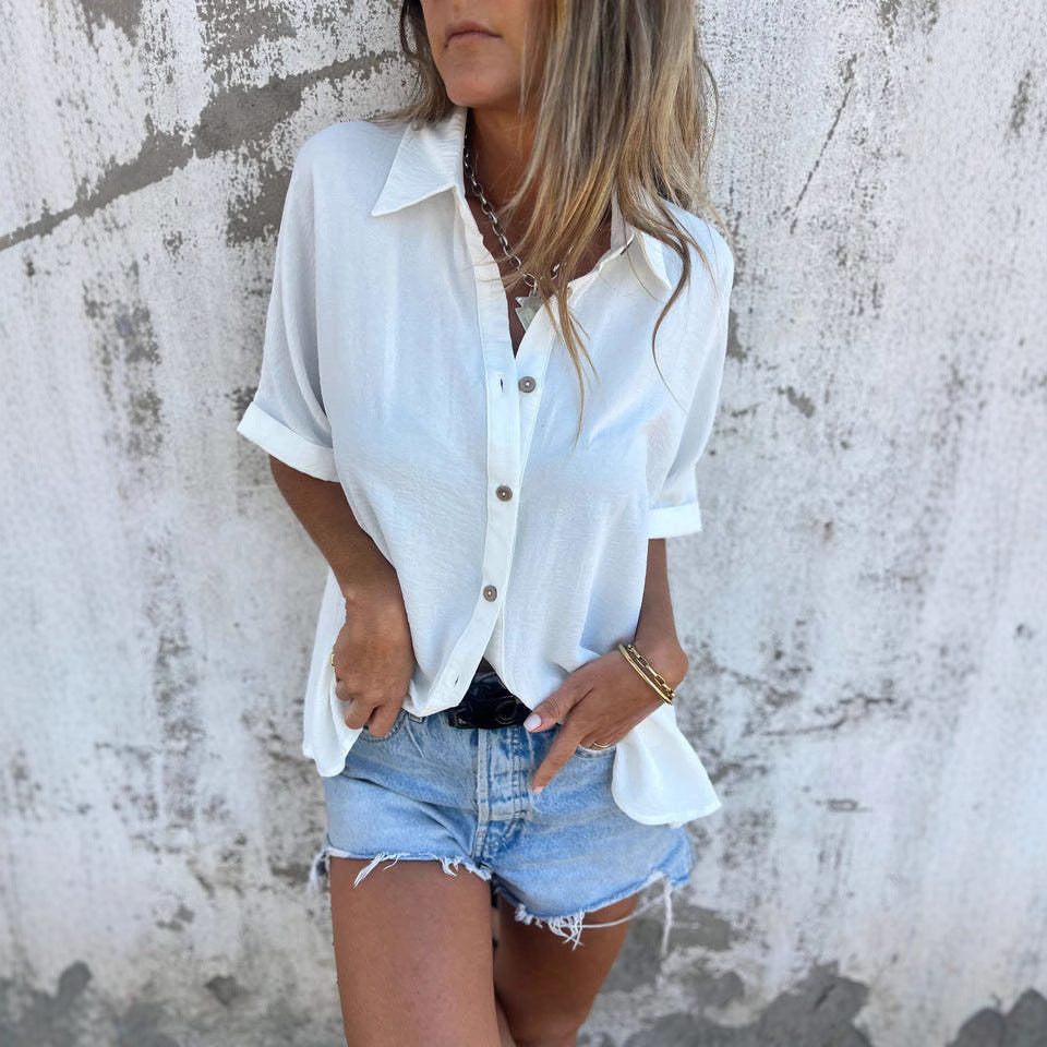 Dame afslappet oversized skjorte Stilla