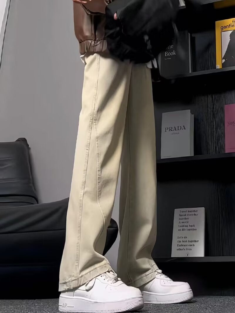 Dame brede jeans i urban stil med afslappet snit og høje lommer Stilla