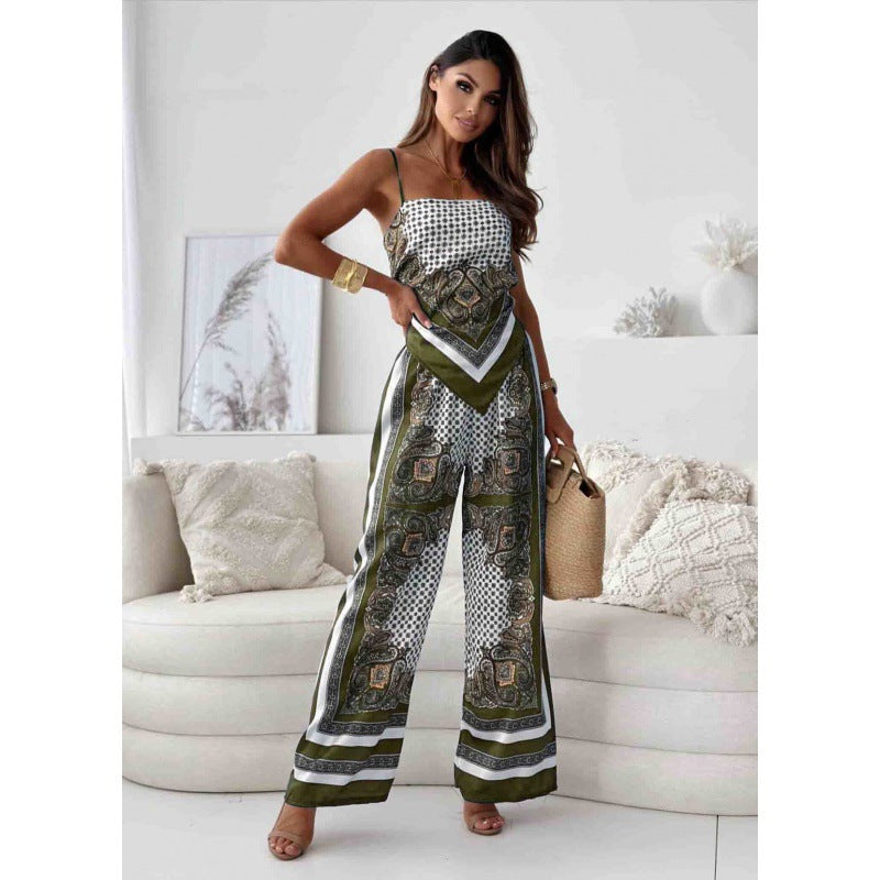 Dame Bohemian stil Bredbens Jumpsuit Stilla