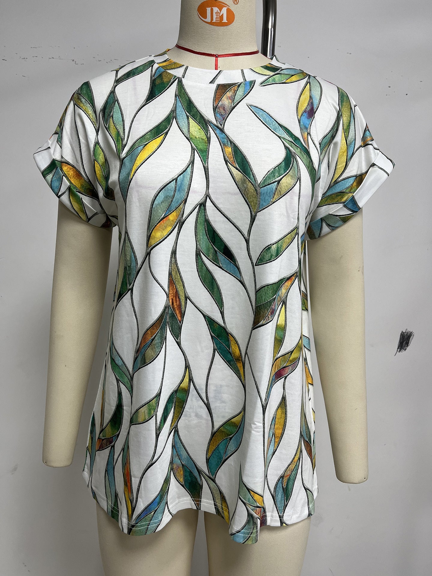 Stilla | Casual Rund Hals Loose Kort Ærme T-Shirt
