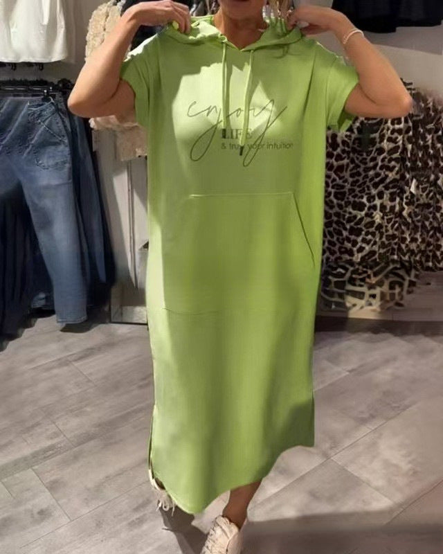 Damehættekjole med afslappet snit og praktiske lommer Stilla