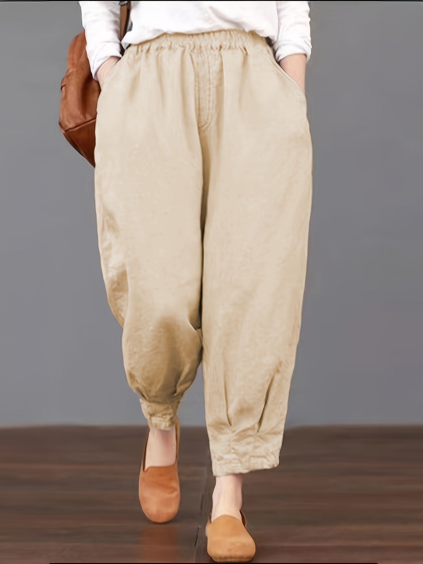 Dame afslappet bomuldsbukser Stilla