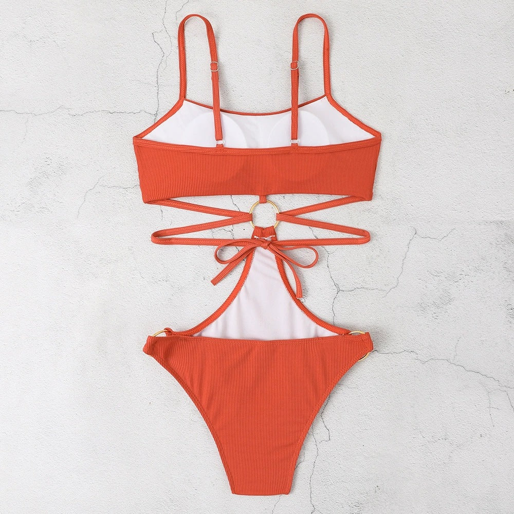 Dame Cut-Out Ring-Detail Bikini Sæt Stilla 1750839960