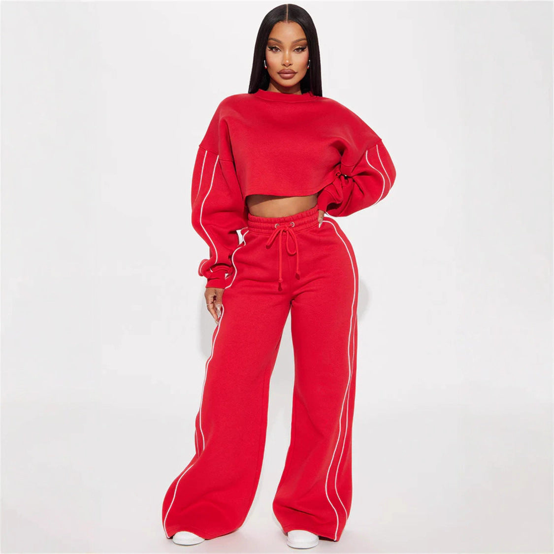 Dame afslappet Crop-Top Hoodie Stilla