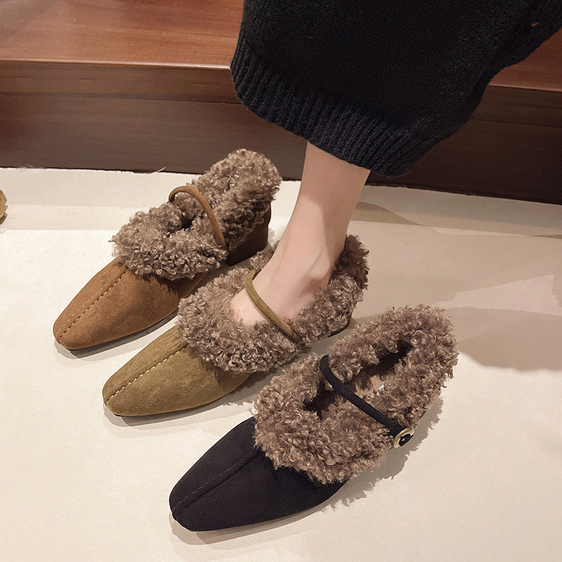 Femme Komfortable Faux Fur Hjemmesko Stilla