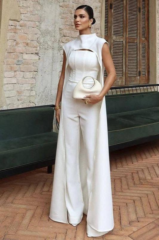 Stilla | Lang Cape Top Slim Jumpsuit Dress