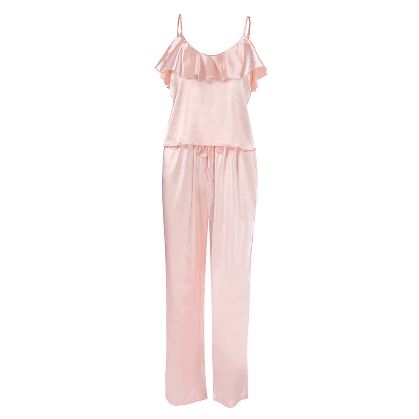 Dame elegant og luftigt Jumpsuit med flæse-detaljer Stilla
