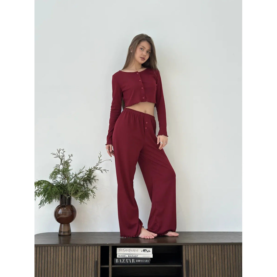 Dame cropped skjorte med knaplukning og bølget søm Stilla