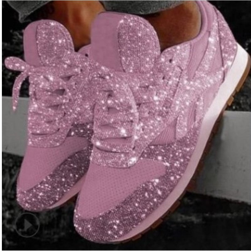 Damer Glamourøse Sneakers med funkende strassdesign Stilla