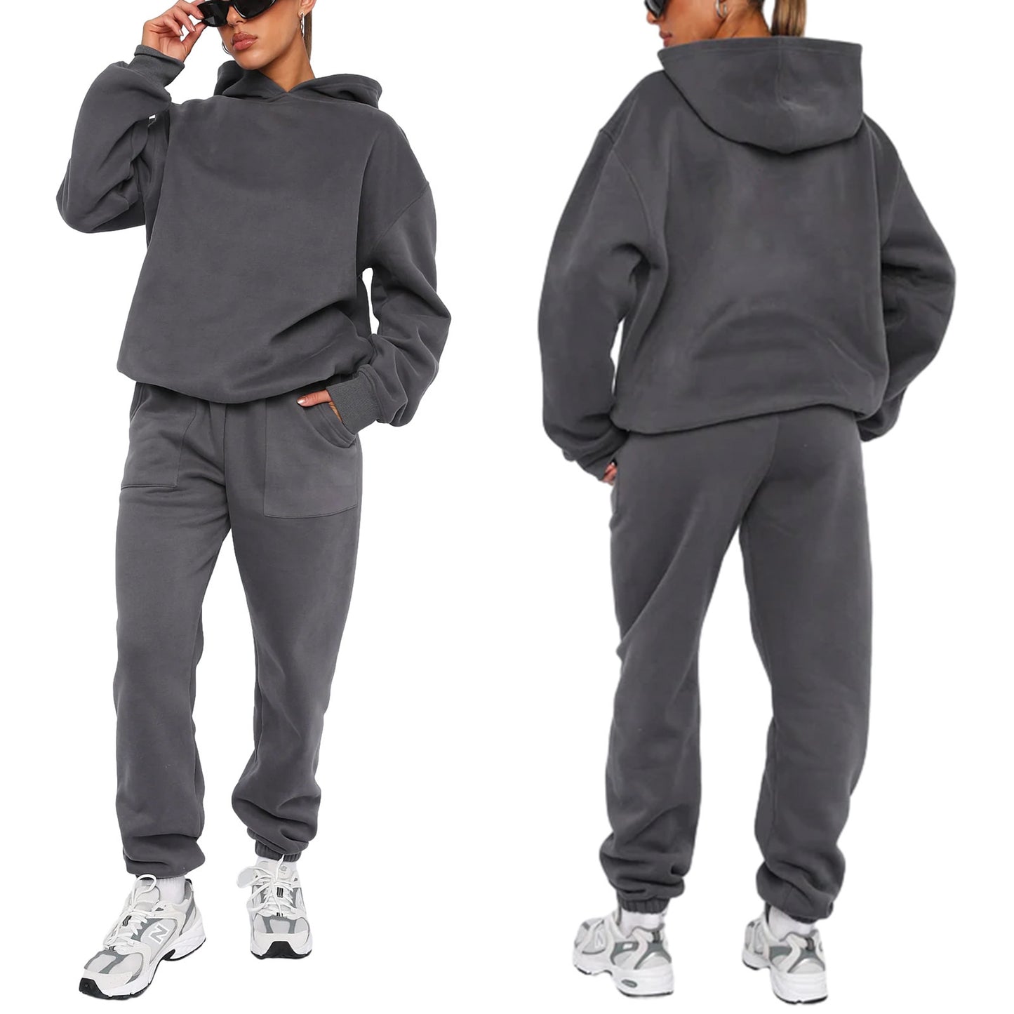 Dame afslappet hoodie- og joggingdragt sæt Stilla