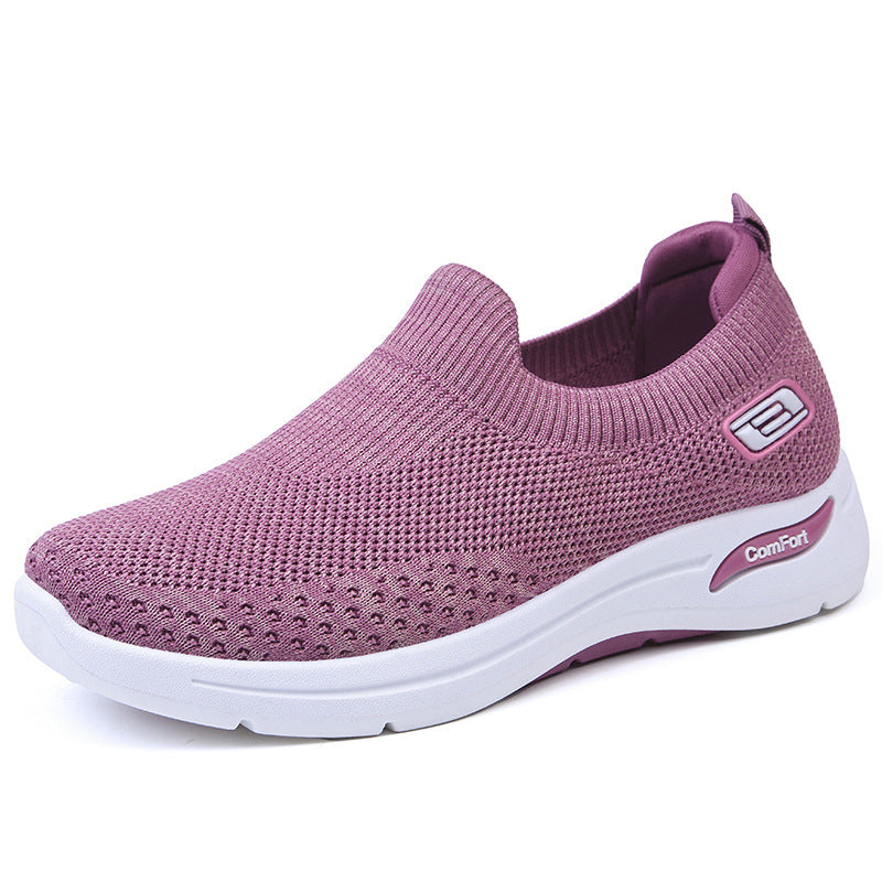 Dame slip-on komfort-sneakers med åndbar overmateriale struktur Stilla