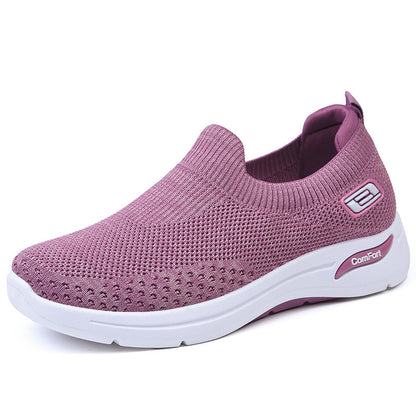 Dame slip-on komfort-sneakers med åndbar overmateriale struktur Stilla