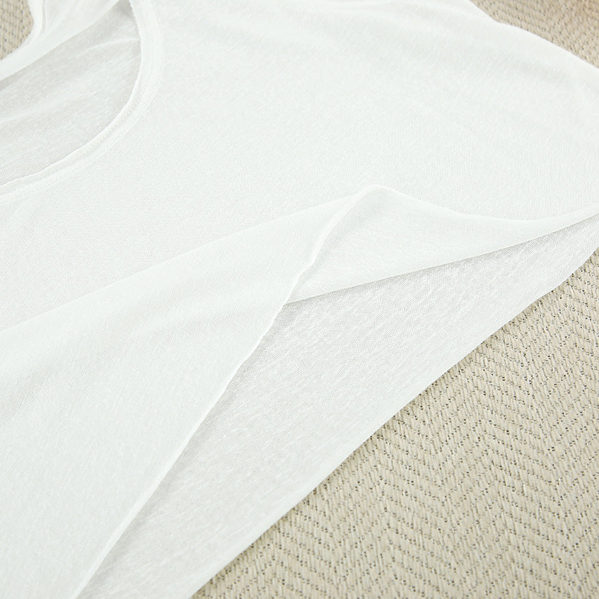 Dame afslappet kortærmet pyjamasæt med elastisk talje og let stof Stilla