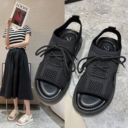 Dame Åndbare Fodtøj Sandaler med elastisk Overdel og skridsikker Sål Stilla