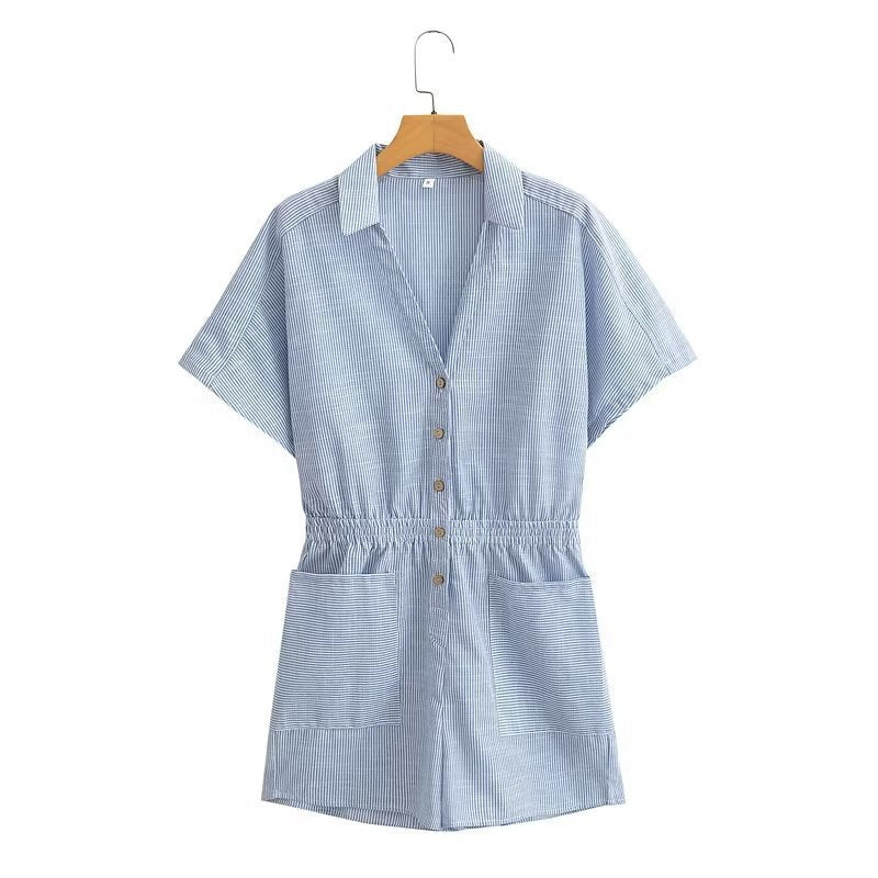 Dame jumpsuit med elastisk talje og praktiske lommer Stilla