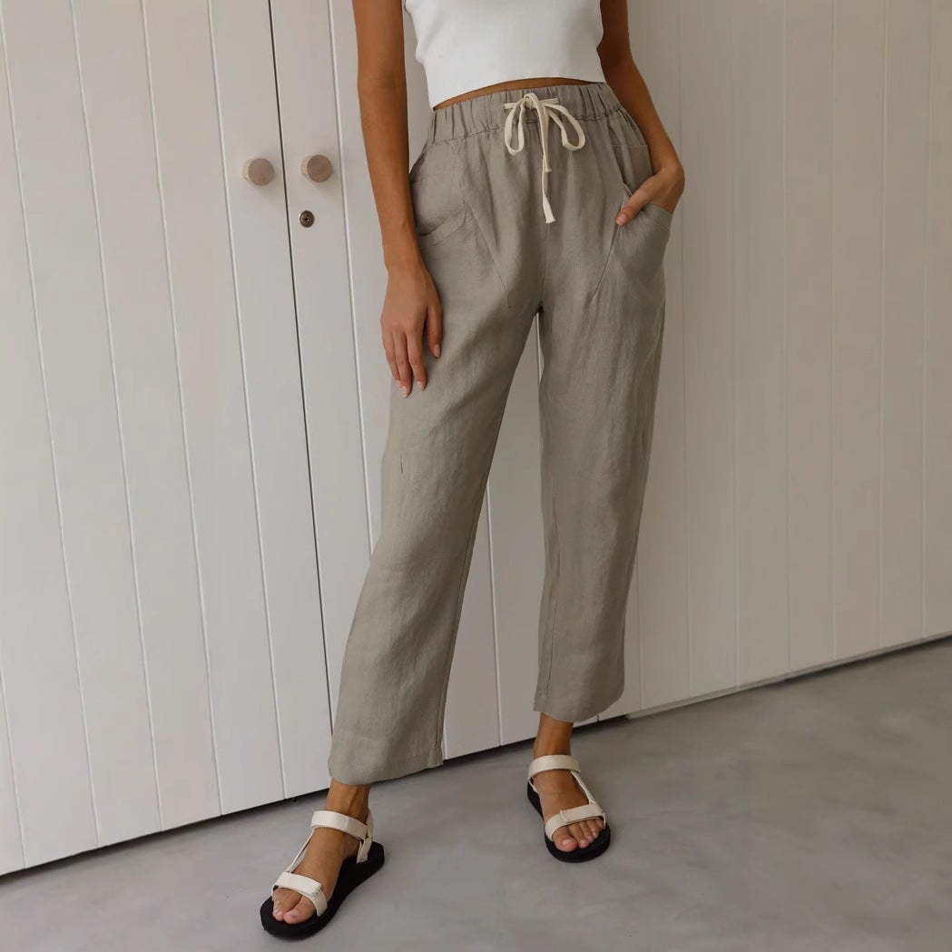 Dame afslappede og behagelige løse bukser med praktiske sidelommer Stilla