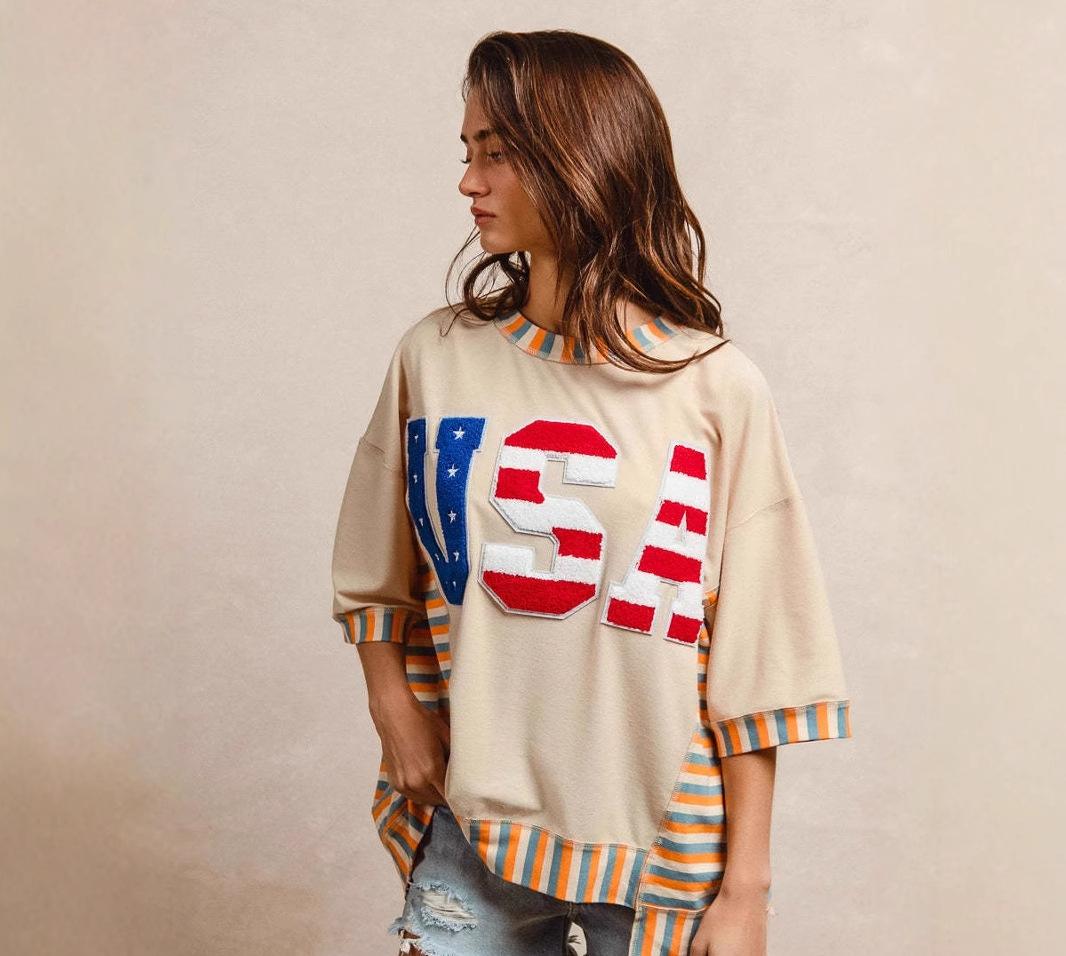 Dame afslappet oversized sweatshirt med farverigt logo-vævet Stilla