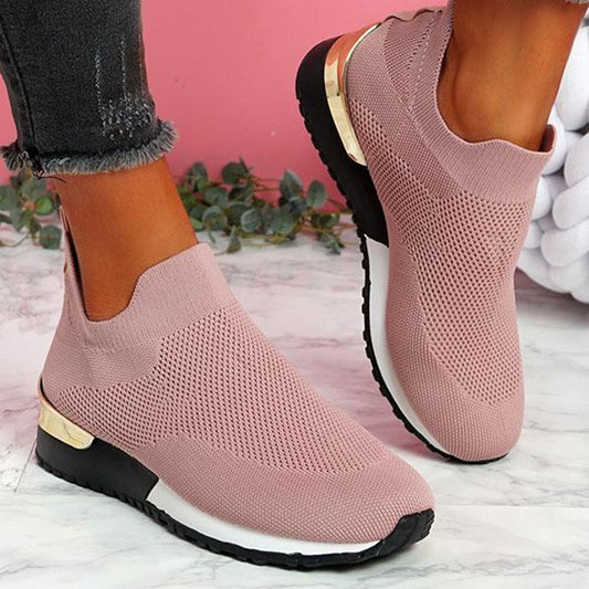 Dame åndbare Slip-On Sneakers med elegant metallic detalje Stilla