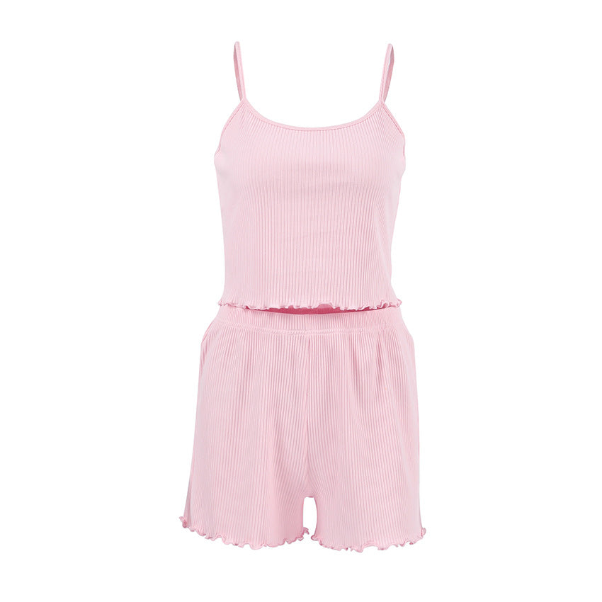 Dame afslappet lounge-sæt med ribstruktur og justerbare stropper Stilla