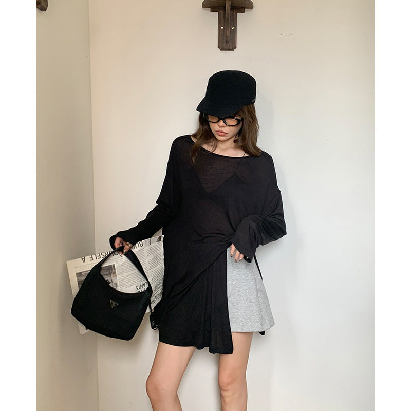 Dame afslappet longsleeve shirt med løs pasform Stilla