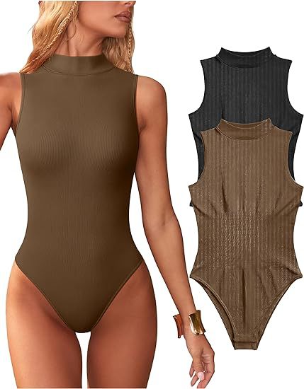 Dame bodysuit med elegant ståkrave og struktureret overflade Stilla