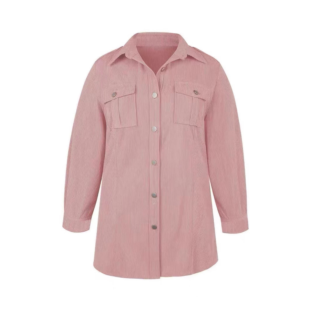 Dame afslappet skjorte i struktureret design med praktiske lommer Stilla