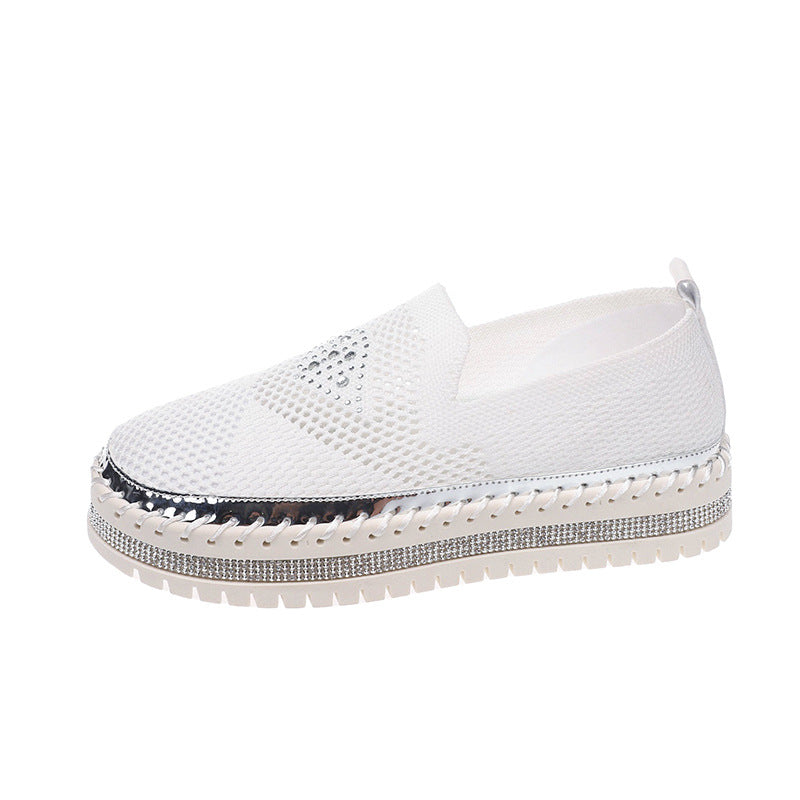 Dame sneakers med åndbart mesh-overtøj og funklende accenter Stilla