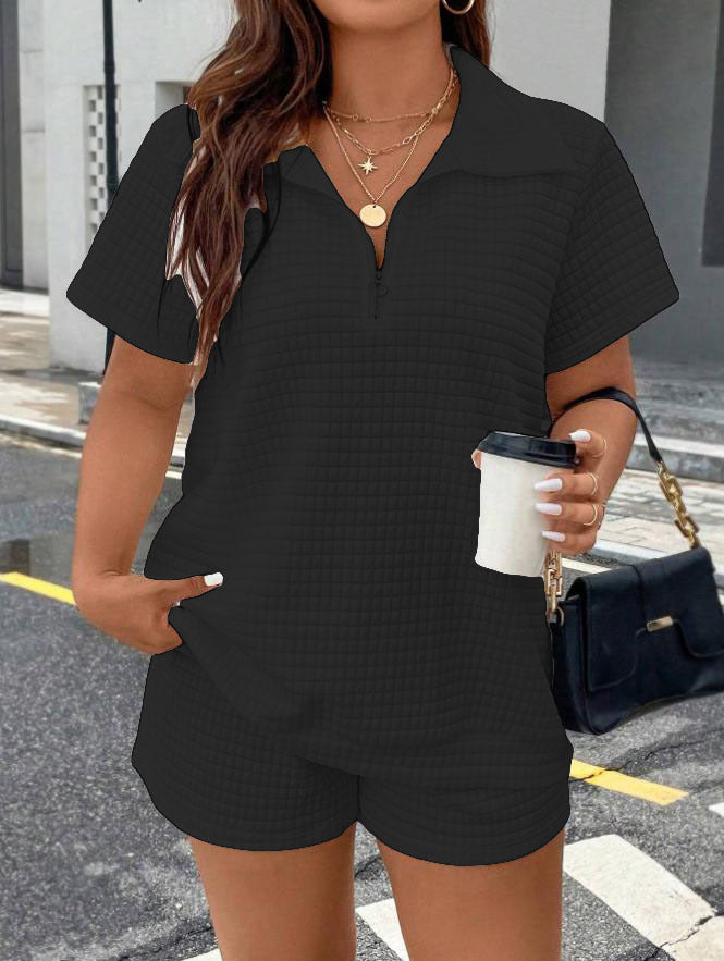Dame kort jumpsuit med lynlås Stilla
