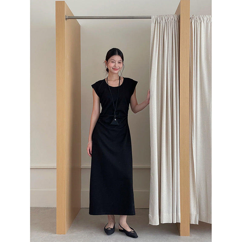 Dame afslappet maxikjole med figursyet snit og behageligt bomuldsstof Stilla