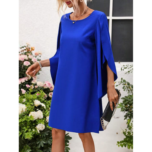 Dame Elegant jersey kjole med vid pasform og raffinerede vingeærmer Stilla