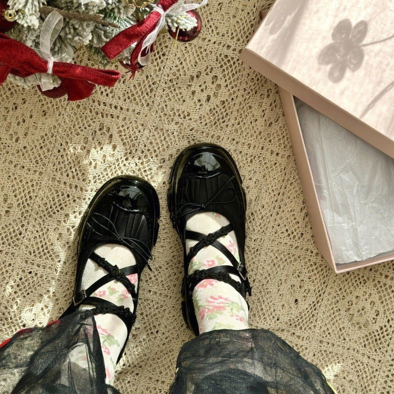 Dame Elegant Justerbare Stropper Ballerinas Stilla