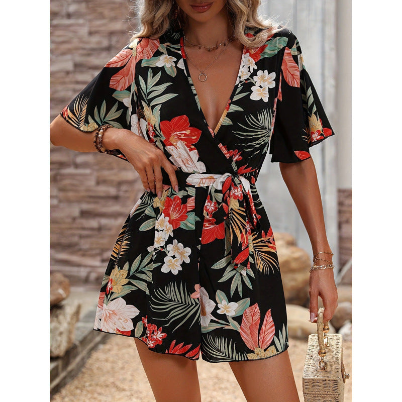 Dame Floral Bindefront Jumpsuit Stilla