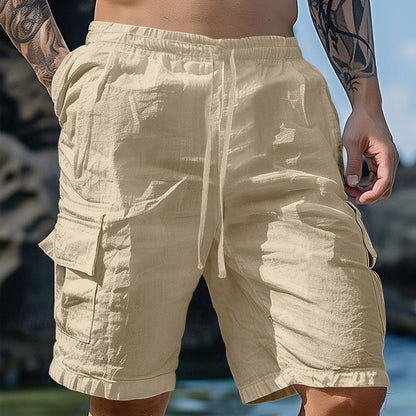 Herrer Cargo-Shorts med elastisk talje og alsidige lommer Stilla